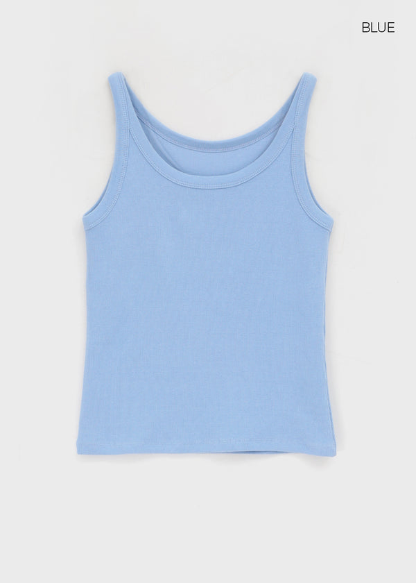 [MADE] Plio U-Neck Ribbed Sleeveless Top