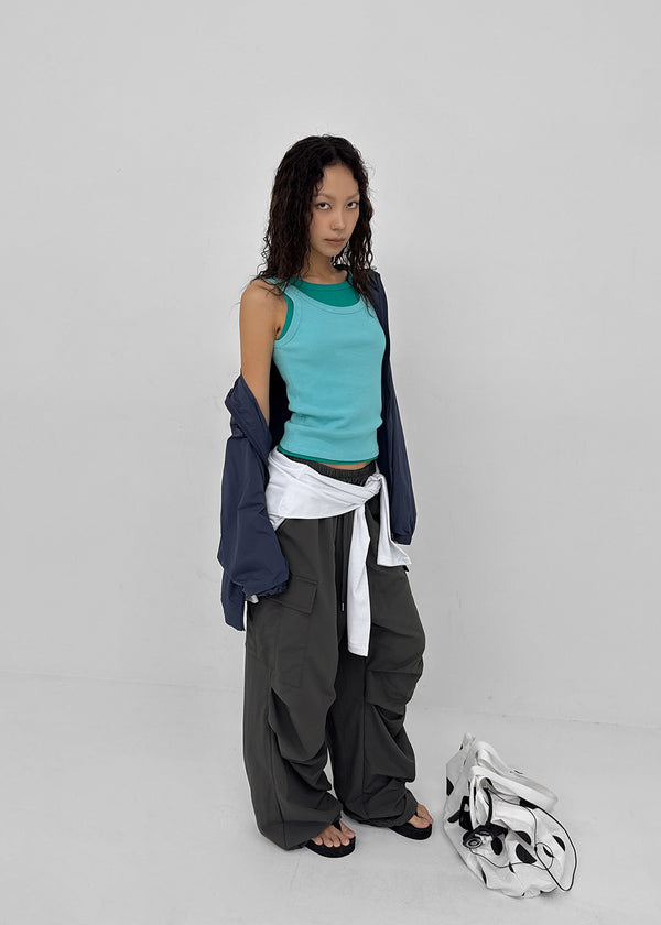 (UNISEX) Lamua Nylon Wide String Pants