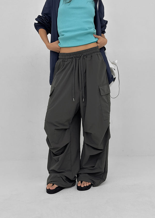 (UNISEX) Lamua Nylon Wide String Pants