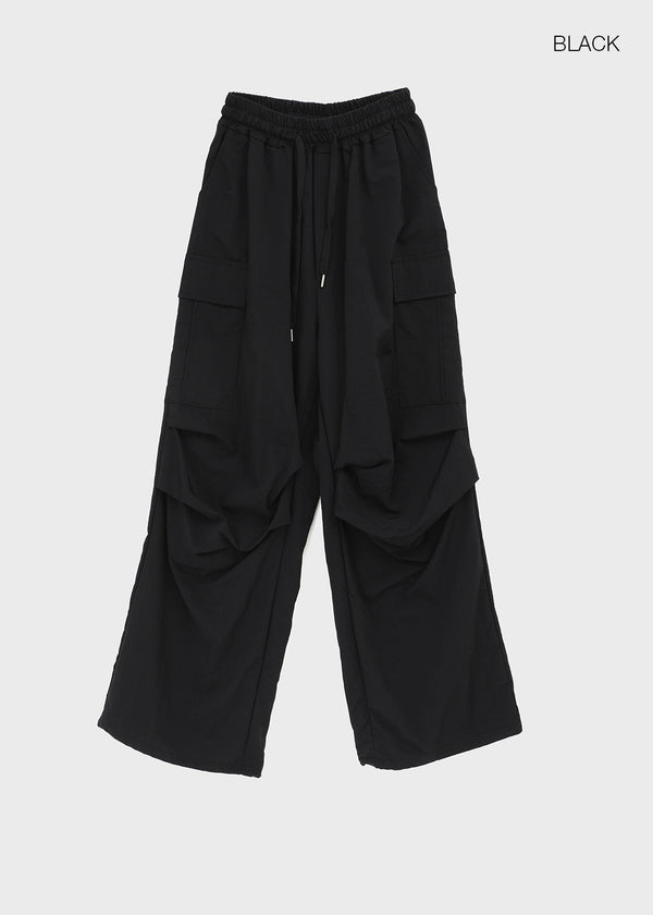 (UNISEX) Lamua Nylon Wide String Pants