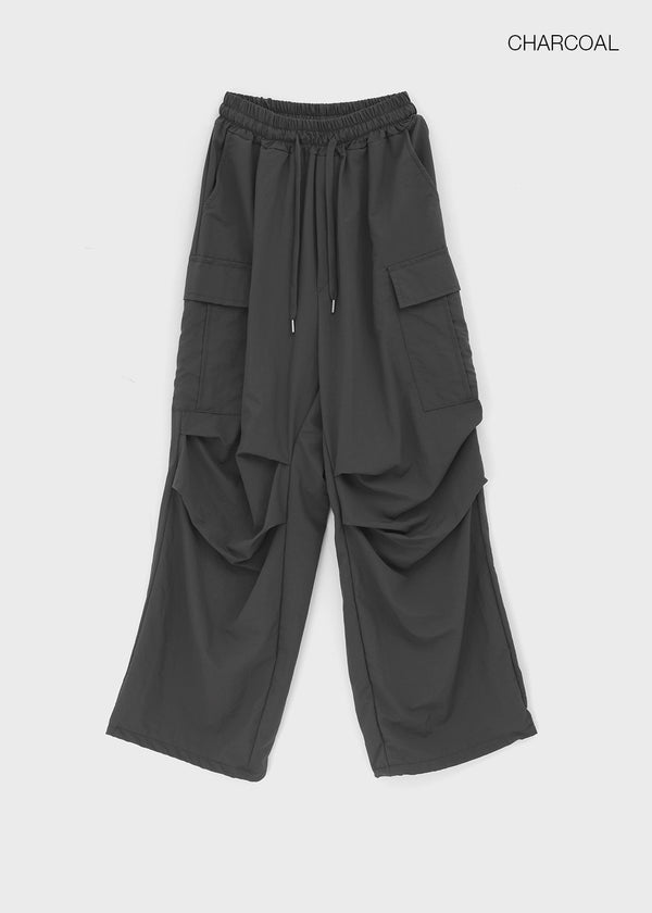 (UNISEX) Lamua Nylon Wide String Pants