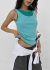 [MADE] Plio U-Neck Ribbed Sleeveless Top