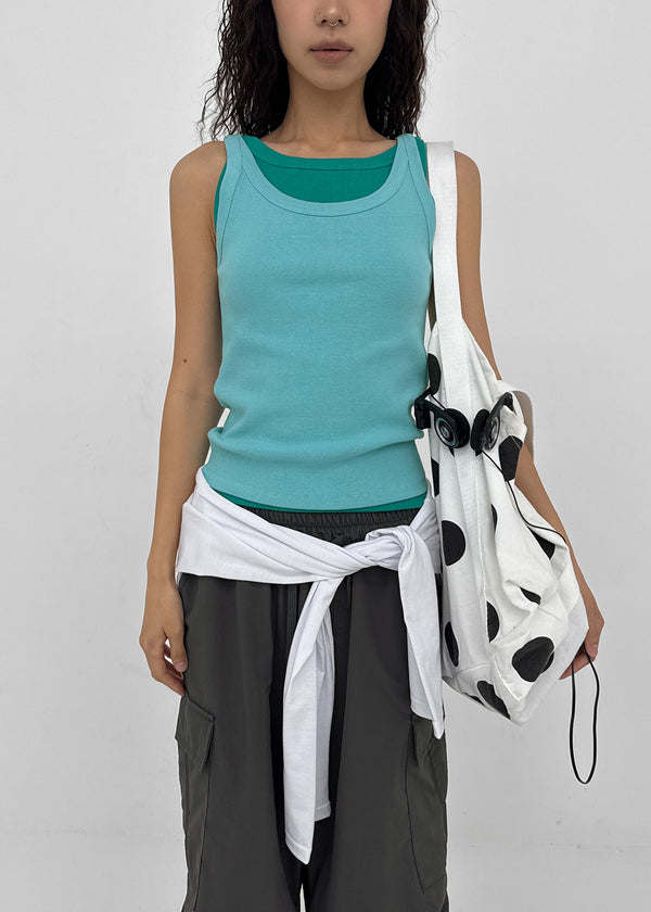[MADE] Plio U-Neck Ribbed Sleeveless Top