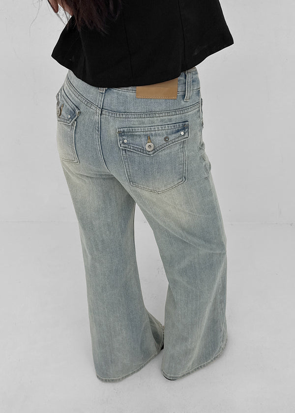 Dubin Back Pocket Bootcut Denim Pants