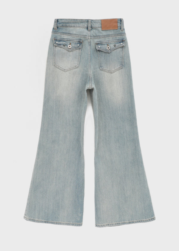 Dubin Back Pocket Bootcut Denim Pants