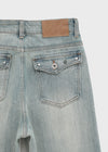 Dubin Back Pocket Bootcut Denim Pants