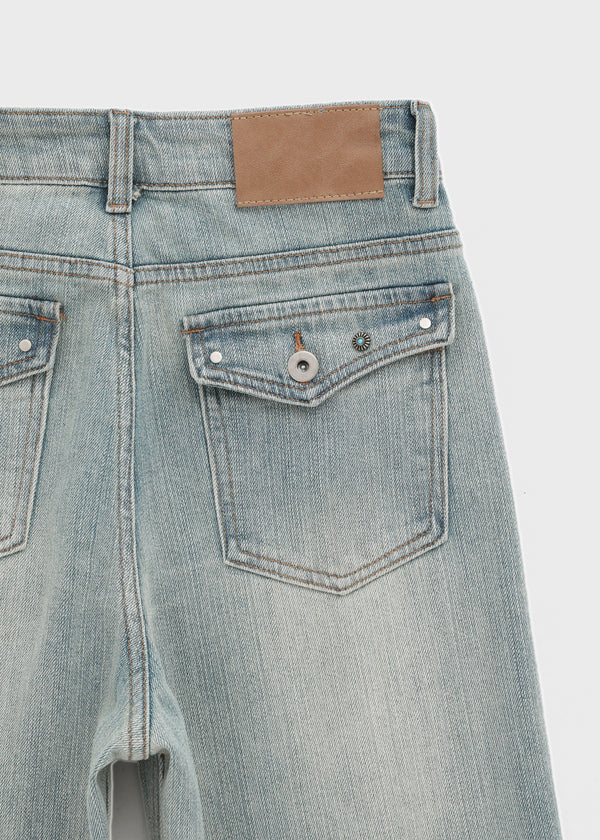 Dubin Back Pocket Bootcut Denim Pants