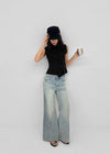 Velout High-neck Sleeveless Shirt