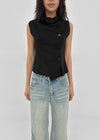 Velout High-neck Sleeveless Shirt