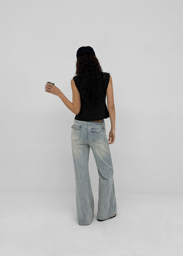 Velout High-neck Sleeveless Shirt