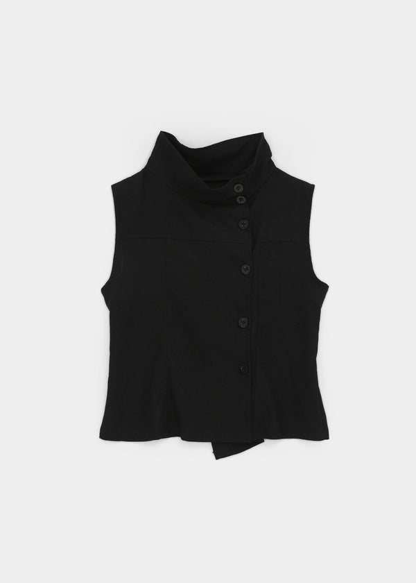 Velout High-neck Sleeveless Shirt