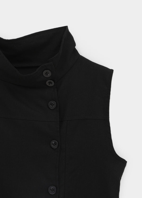 Velout High-neck Sleeveless Shirt