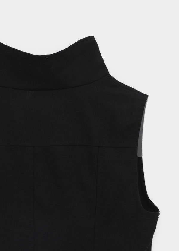 Velout High-neck Sleeveless Shirt