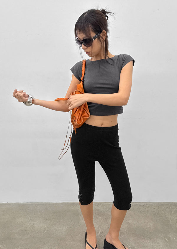 [MADE] Tarud Backless Strap Short Sleeve Top
