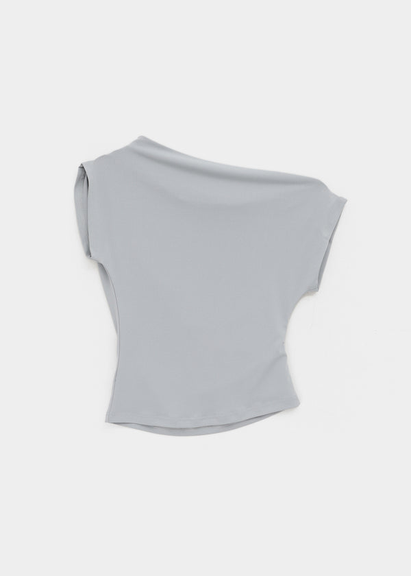 Bere Shirred Off-shoulder Short-sleeve Tee