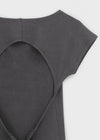 [MADE] Tarud Backless Strap Short Sleeve Top