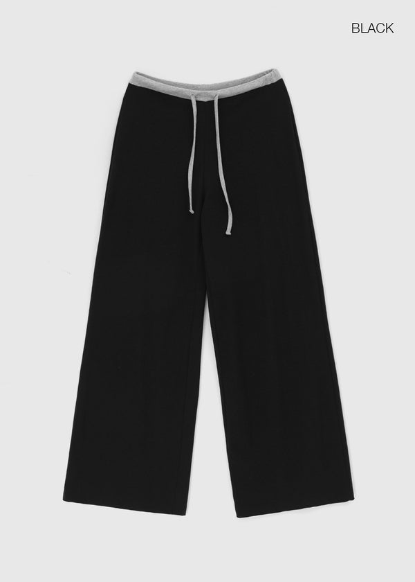 [MADE] Cloven Contrast Wide Pants (Set Available)