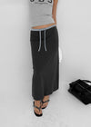 [MADE] Cloven Contrast Maxi Skirt (Set Available)