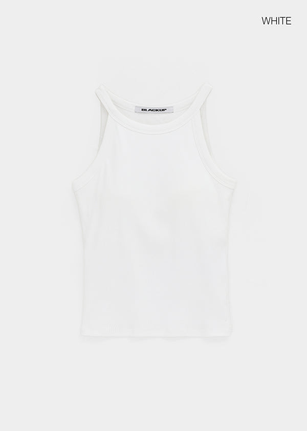 [MADE] Easy Basic Round Halter Sleeveless (Built-in Cap)