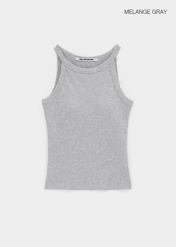 [MADE] Easy Basic Round Halter Sleeveless (Built-in Cap)