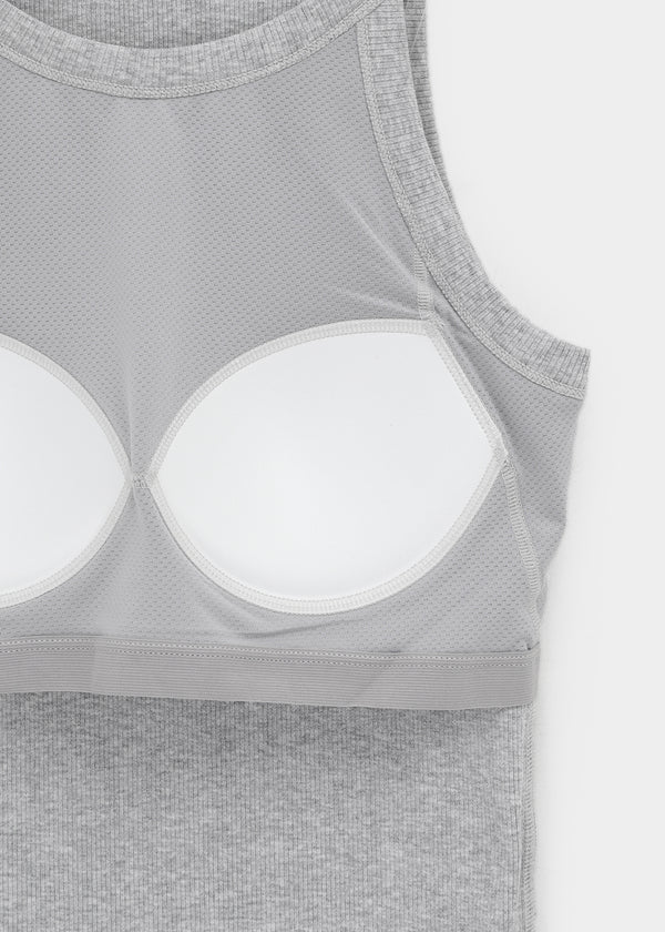 [MADE] Easy Basic Round Halter Sleeveless (Built-in Cap)