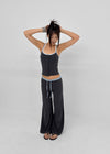 [MADE] Cloven Contrast Button Sleeveless Top (Set Available)