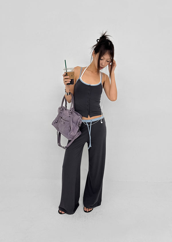 [MADE] Cloven Contrast Wide Pants (Set Available)