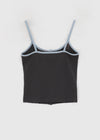 [MADE] Cloven Contrast Button Sleeveless Top (Set Available)
