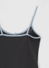 [MADE] Cloven Contrast Button Sleeveless Top (Set Available)