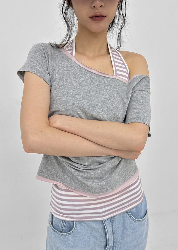 [MADE] Richkey Layered Short Sleeve Top