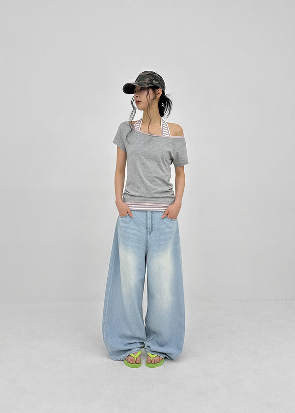 [MADE] Richkey Layered Short Sleeve Top