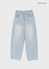 Hummen Summer Wide Balloon Denim Pants