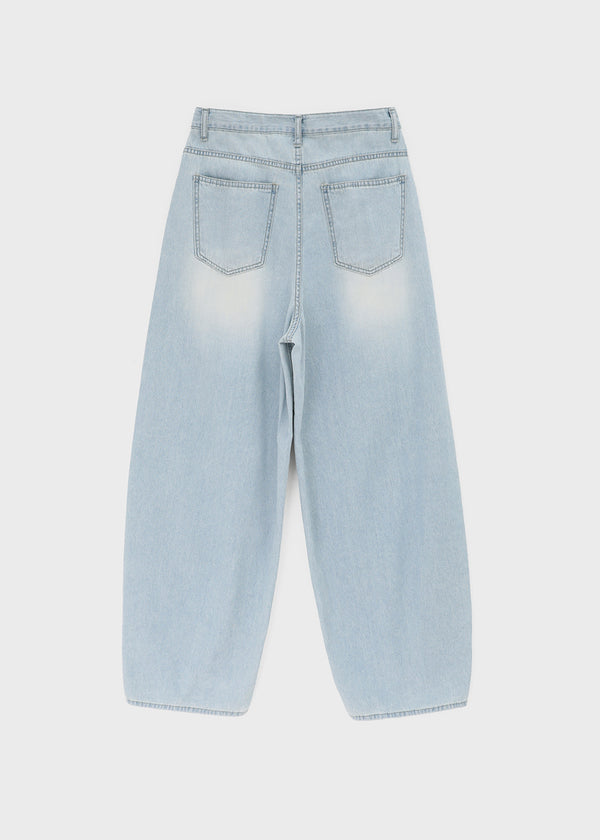 Hummen Summer Wide Balloon Denim Pants