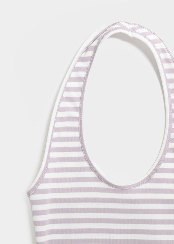 Woothing Striped Long Halter Sleeveless
