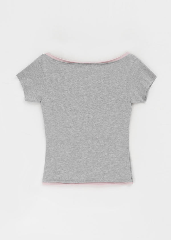 [MADE] Richkey Layered Short Sleeve Top