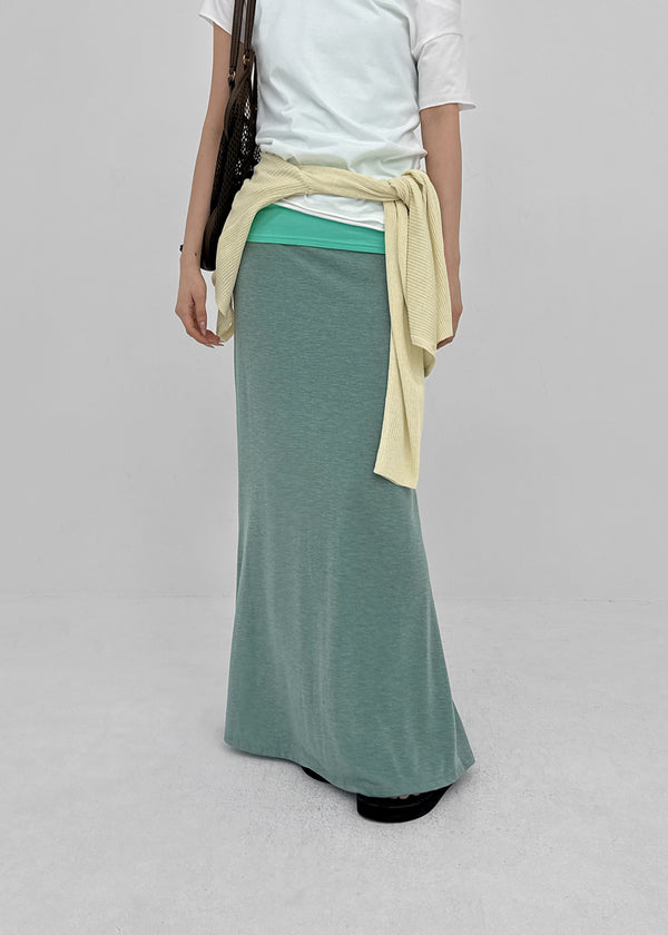 Coolk Summer Tencel Maxi Long Skirt
