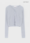 Benu Summer Knit Ribbed Crop Cardigan