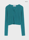 Benu Summer Knit Ribbed Crop Cardigan