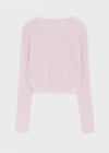 Benu Summer Knit Ribbed Crop Cardigan