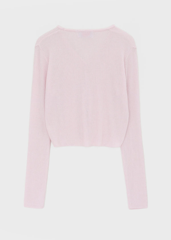 Benu Summer Knit Ribbed Crop Cardigan