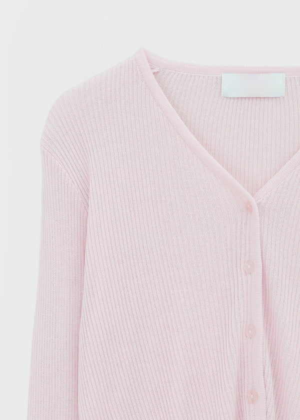 Benu Summer Knit Ribbed Crop Cardigan