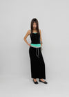 [MADE] Cloven Contrast Maxi Skirt (Set Available)