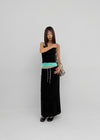 [MADE] Cloven Contrast Maxi Skirt (Set Available)
