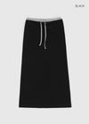[MADE] Cloven Contrast Maxi Skirt (Set Available)