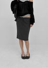 Kozan String Stripe Summer Midi Skirt