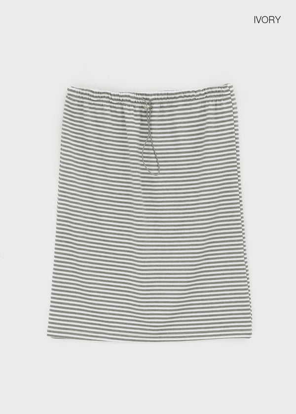 Kozan String Stripe Summer Midi Skirt