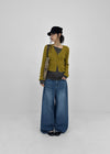 Benu Summer Knit Ribbed Crop Cardigan