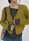 Benu Summer Knit Ribbed Crop Cardigan