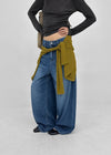 Hummen Summer Wide Balloon Denim Pants