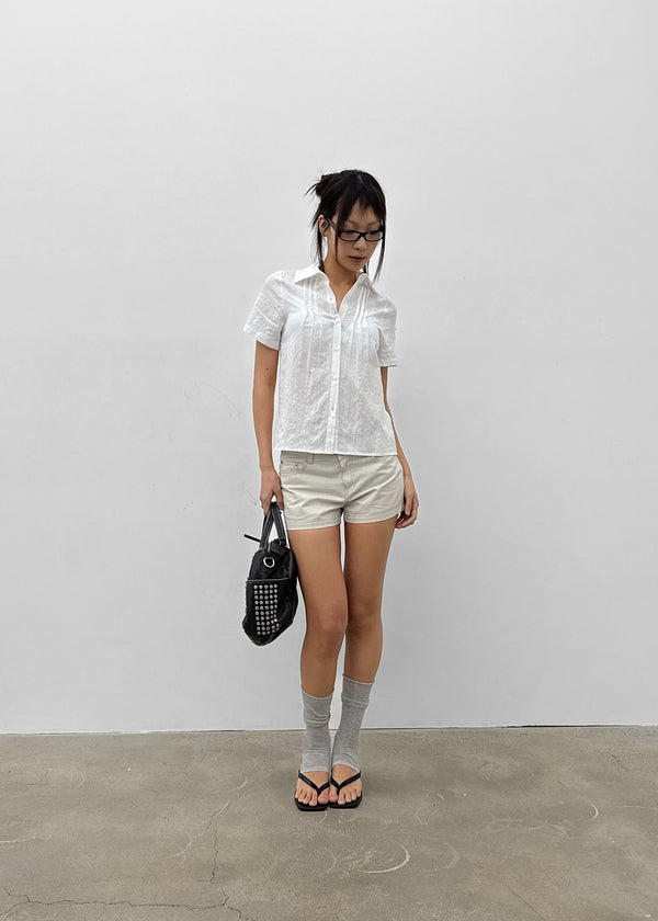 [MADE] Bitollen Belted Cotton Shorts